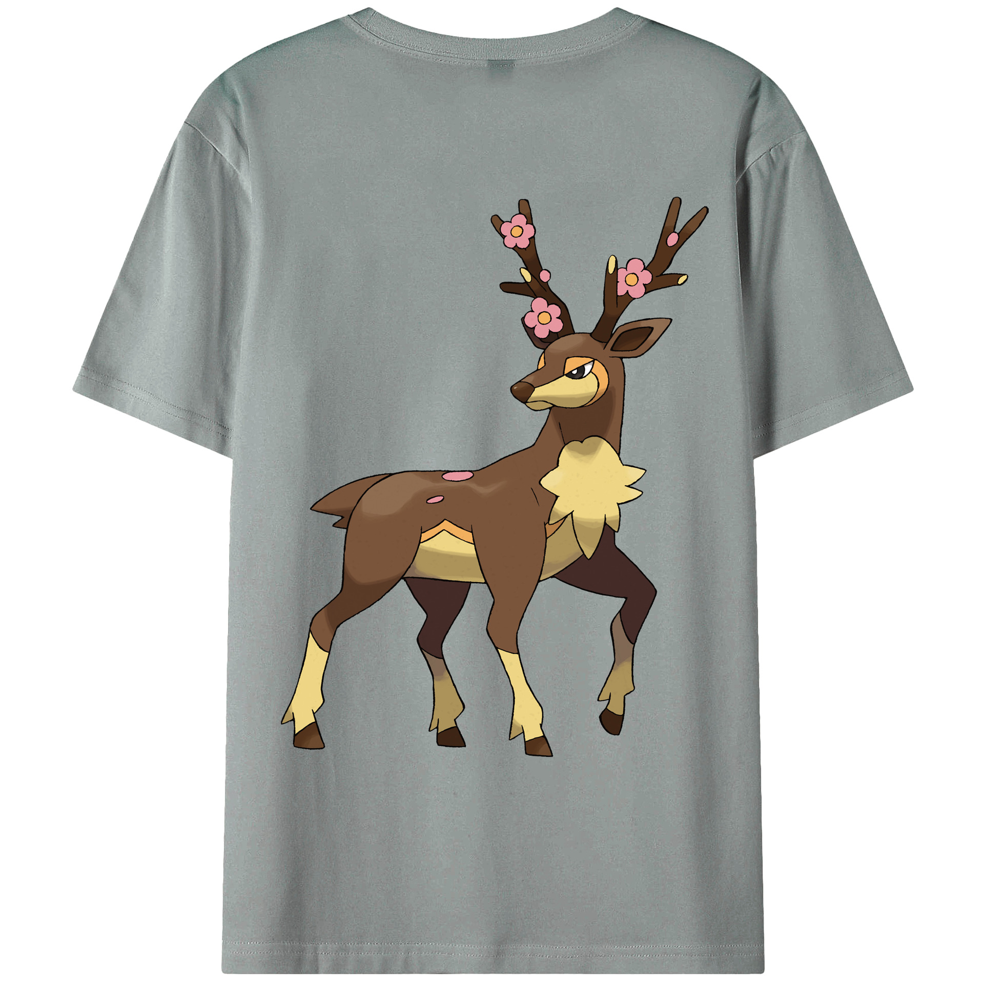 （画像用） ポケットモンスター Pokémon 綿100％ メンズ半袖Tシャツ（バックプリント） 通気性